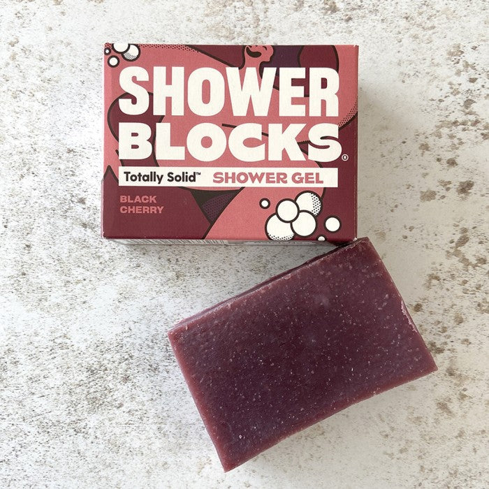 Shower Blocks - Black Cherry Solid Shower Gel - Life Before Plastic
